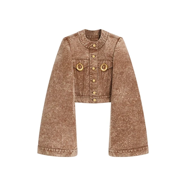 Schiaparelli Square-Shouldered Collareless Jacket Jackets in Schiaparelli Authentic Luxury Fashion at Coveti