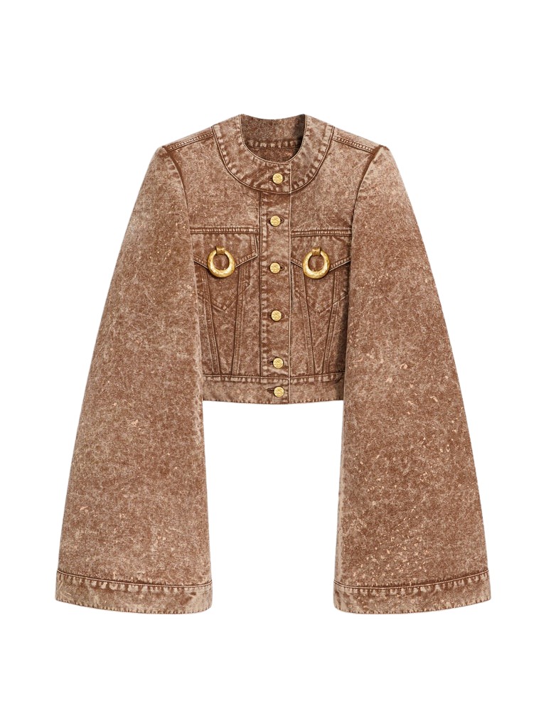 Schiaparelli Square-Shouldered Collareless Jacket