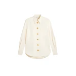 Schiaparelli Straight Bijoux Buttons Shirt Tops in Schiaparelli Authentic Luxury Fashion at Coveti