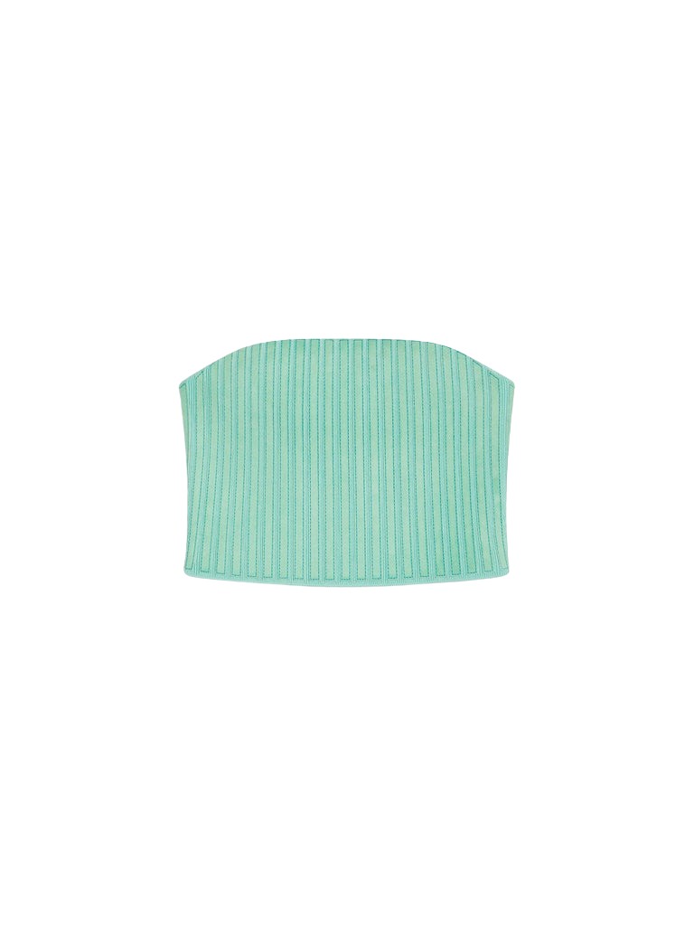 Schiaparelli Strapless Leather Top
