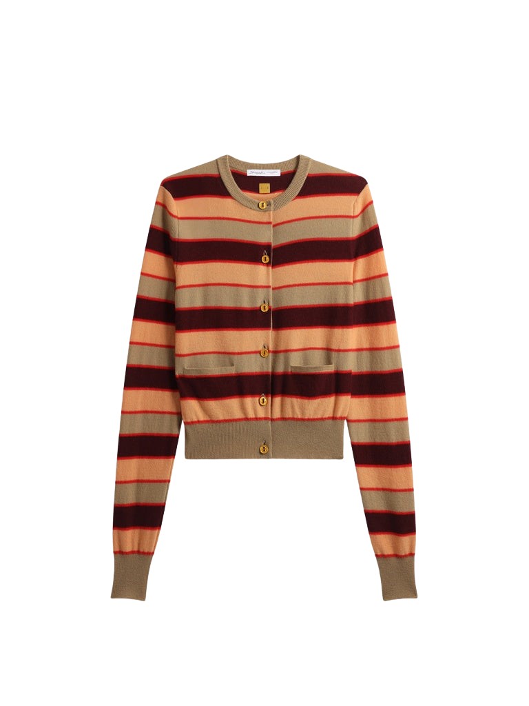 Schiaparelli Striped Cardigan Knitwear in Schiaparelli Authentic Luxury Fashion at Coveti