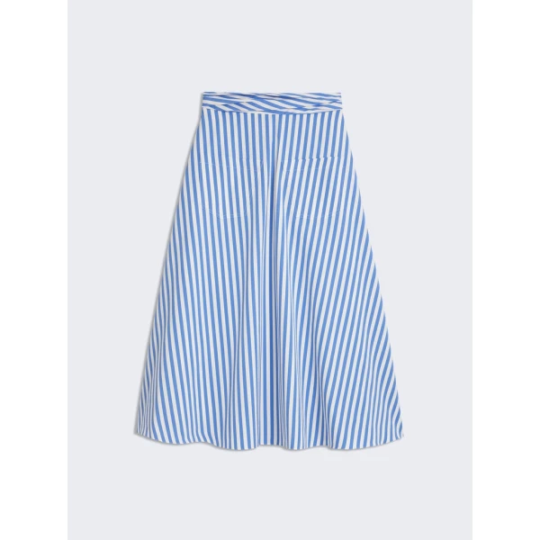 Schiaparelli Striped Poplin Skirt Skirts in Schiaparelli Authentic Luxury Fashion at Coveti