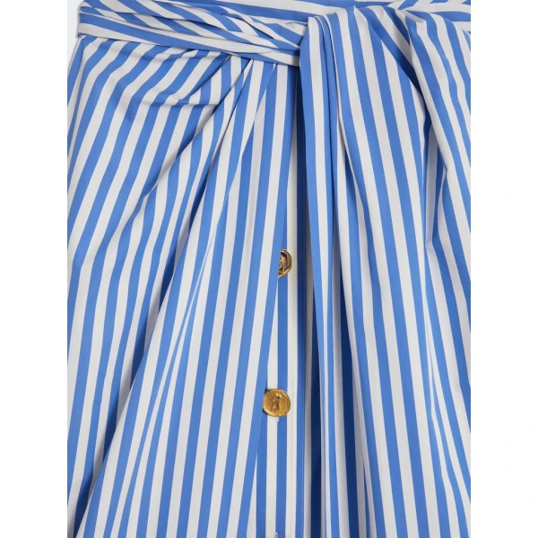Schiaparelli Striped Poplin Skirt Skirts in Schiaparelli Authentic Luxury Fashion at Coveti