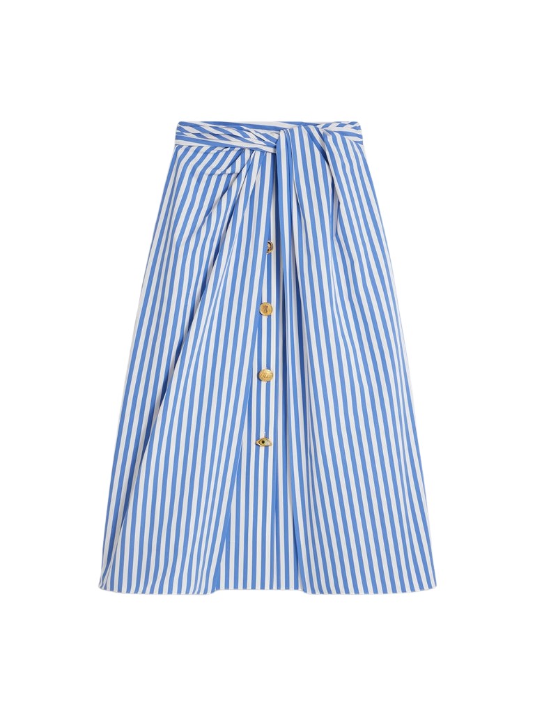 Schiaparelli Striped Poplin Skirt
