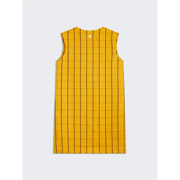 Schiaparelli Textured Linen Sleeveless Dress Dresses in Schiaparelli Authentic Luxury Fashion at Coveti