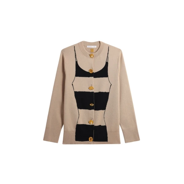 Schiaparelli Trompe L'Oeil Cardigan Knitwear in Schiaparelli Authentic Luxury Fashion at Coveti