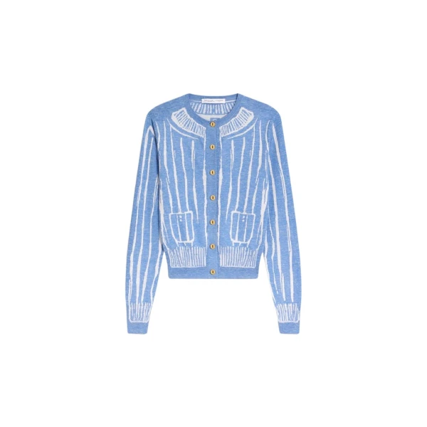 Schiaparelli Trompe L'Oeil Cardigan Knitwear in Schiaparelli Authentic Luxury Fashion at Coveti