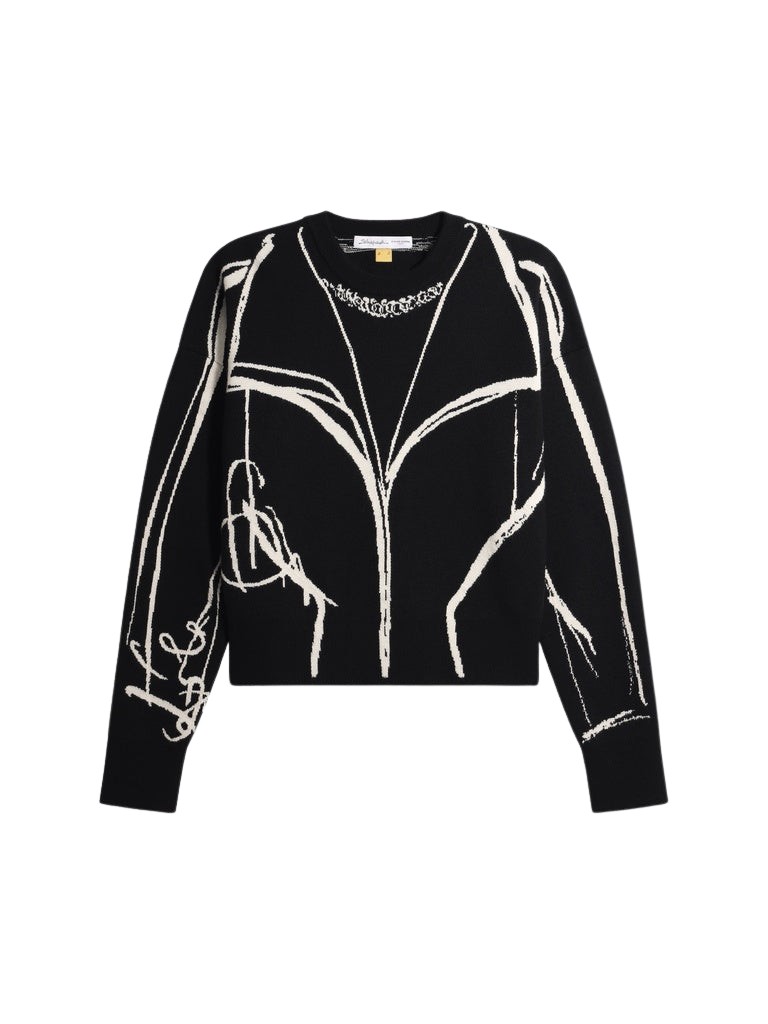 Schiaparelli Trompe L'Oeil Jumper Knitwear in Schiaparelli Authentic Luxury Fashion at Coveti