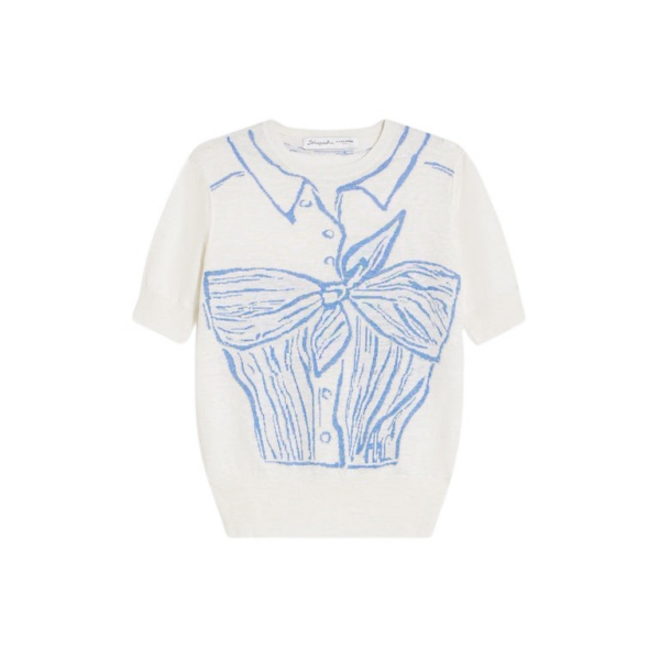 Schiaparelli Trompe L'Oeil Knotted Top Jumper Tops in Schiaparelli Authentic Luxury Fashion at Coveti