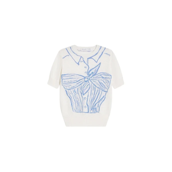 Schiaparelli Trompe L'Oeil Knotted Top Jumper Tops in Schiaparelli Authentic Luxury Fashion at Coveti