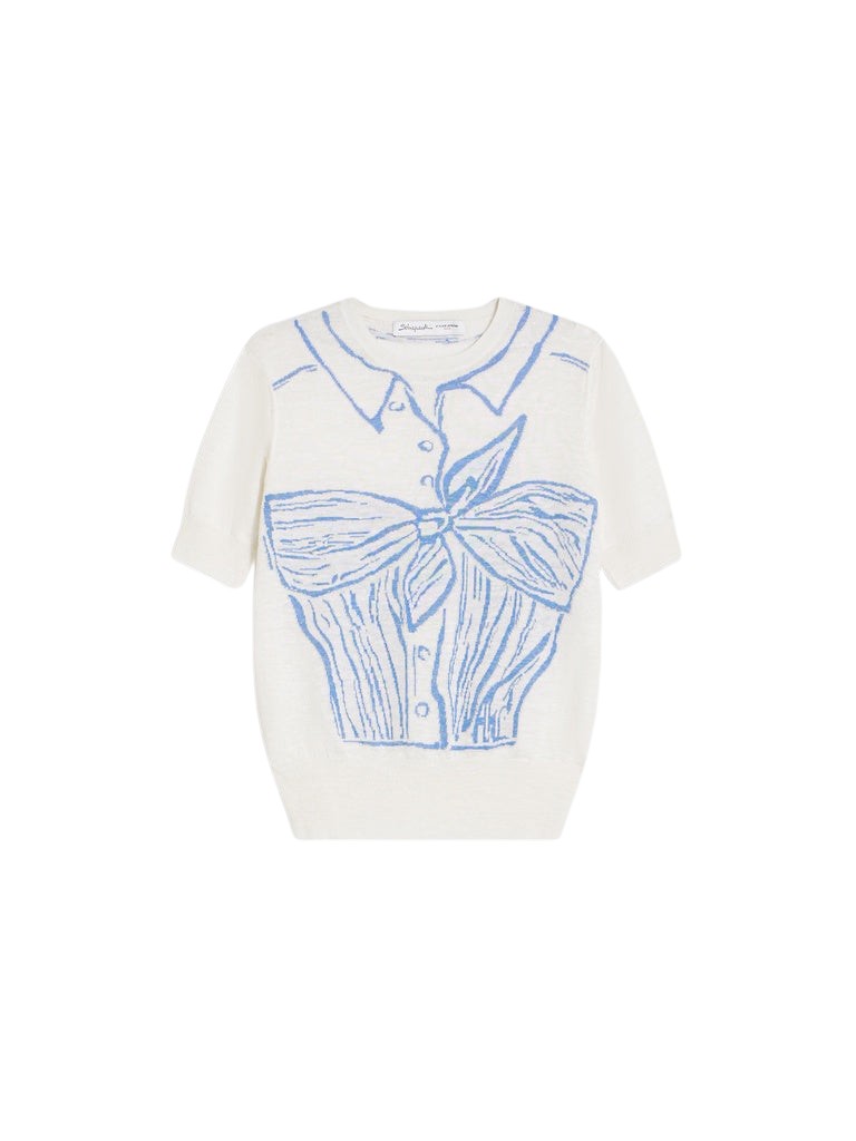 Schiaparelli Trompe L’Oeil Knotted Top Jumper