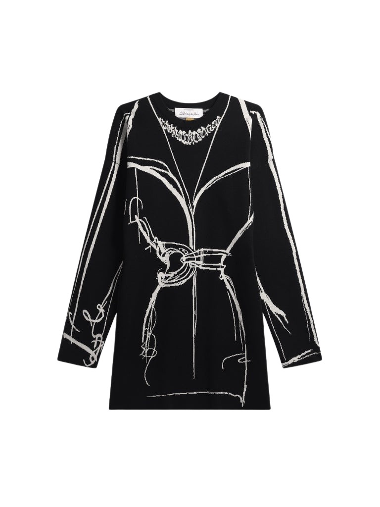 Schiaparelli Trompe L’Oeil Mini Dress