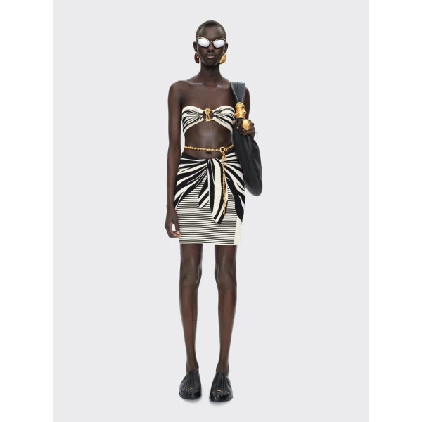 Schiaparelli Trompe L'Oeil Pareo Skirt Skirts in Schiaparelli Authentic Luxury Fashion at Coveti