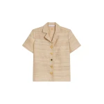 Schiaparelli Tussah Short-Sleeved Shirt Tops in Schiaparelli Authentic Luxury Fashion at Coveti