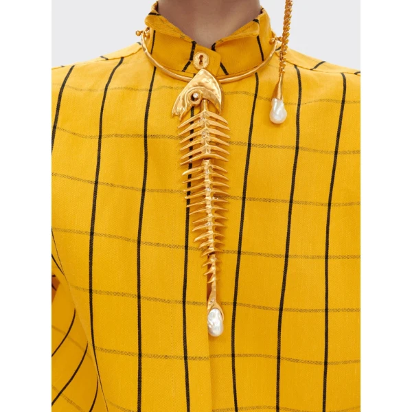 Schiaparelli Tuxedo Shirt Tops in Schiaparelli Authentic Luxury Fashion at Coveti