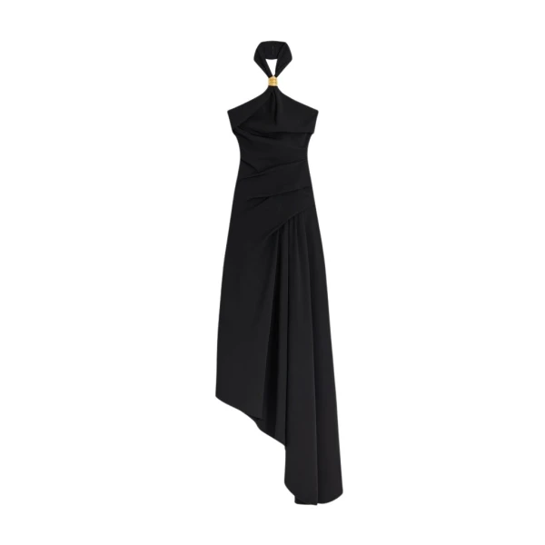 Schiaparelli Twisted Bijou Halter Dress Dresses in Schiaparelli Authentic Luxury Fashion at Coveti