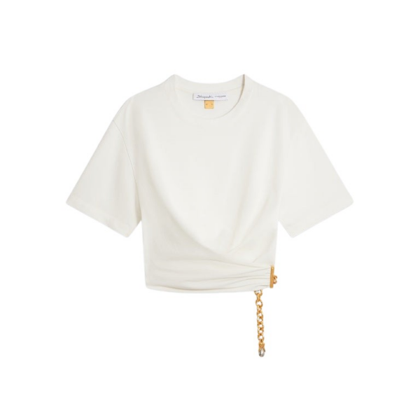 Schiaparelli Twisted T-Shirt Tops in Schiaparelli Authentic Luxury Fashion at Coveti