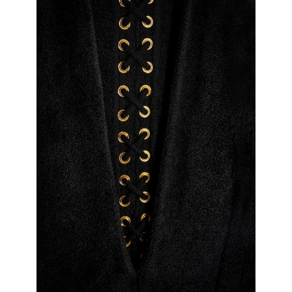 Schiaparelli Velvet-Effect Knitted Dress Dresses in Schiaparelli Authentic Luxury Fashion at Coveti
