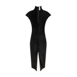 Schiaparelli Velvet-Effect Knitted Dress Dresses in Schiaparelli Authentic Luxury Fashion at Coveti