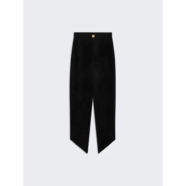 Schiaparelli Velvet-Effect Round Hem Pencil Skirt Skirts in Schiaparelli Authentic Luxury Fashion at Coveti