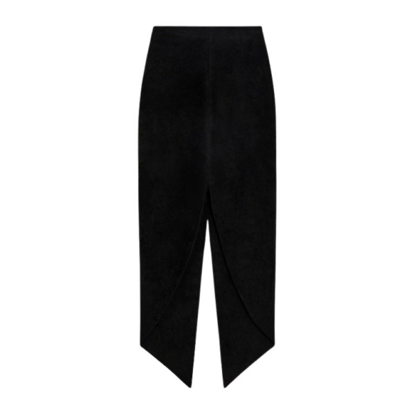 Schiaparelli Velvet-Effect Round Hem Pencil Skirt Skirts in Schiaparelli Authentic Luxury Fashion at Coveti