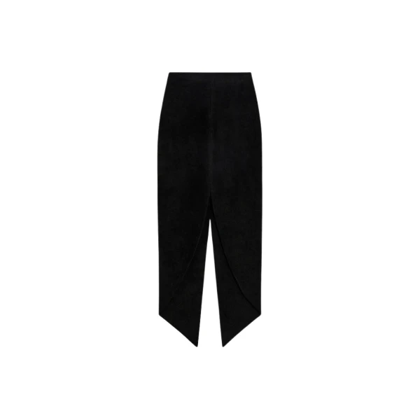Schiaparelli Velvet-Effect Round Hem Pencil Skirt Skirts in Schiaparelli Authentic Luxury Fashion at Coveti