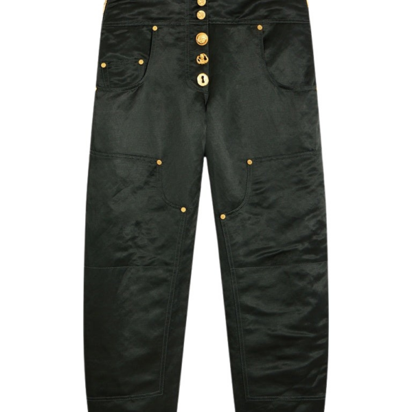 Schiaparelli Viscose And Linen Cowboy Pants Pants in Schiaparelli Authentic Luxury Fashion at Coveti