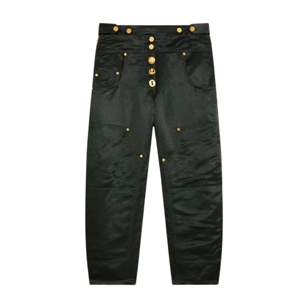 Schiaparelli Viscose And Linen Cowboy Pants Pants in Schiaparelli Authentic Luxury Fashion at Coveti