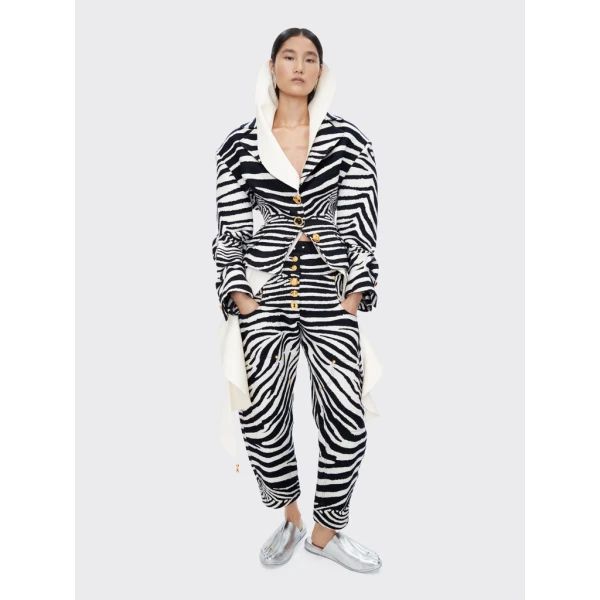 Schiaparelli Zebra Cowboy Pants Pants in Schiaparelli Authentic Luxury Fashion at Coveti