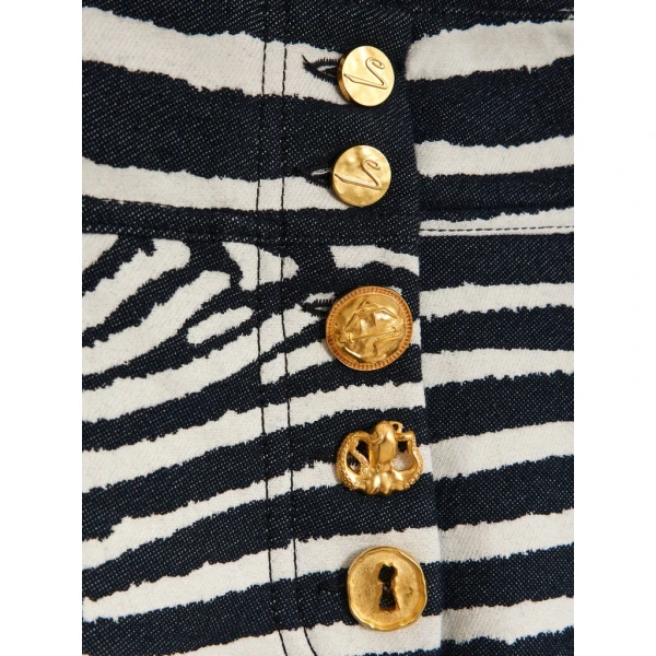 Schiaparelli Zebra Cowboy Pants Pants in Schiaparelli Authentic Luxury Fashion at Coveti