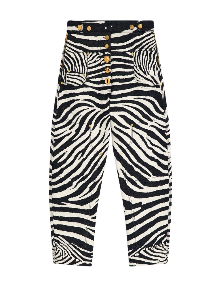 Schiaparelli Zebra Cowboy Pants