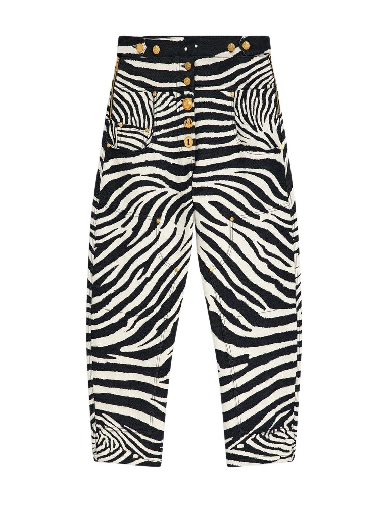 Schiaparelli-Zebra-Cowboy-Pants95201_nobg Schiaparelli Zebra Cowboy Pants Pants in Schiaparelli Authentic Luxury Fashion at Coveti