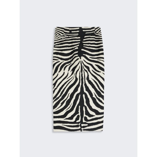 Schiaparelli Zebra Midi Skirt Skirts in Schiaparelli Authentic Luxury Fashion at Coveti