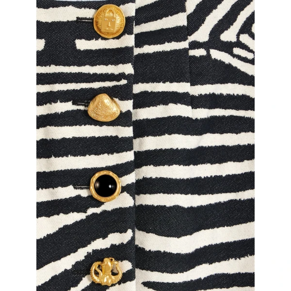 Schiaparelli Zebra Midi Skirt Skirts in Schiaparelli Authentic Luxury Fashion at Coveti