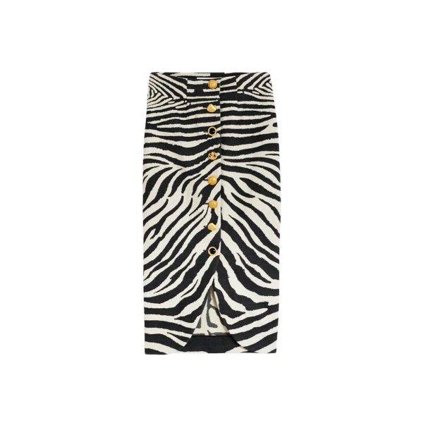 Schiaparelli Zebra Midi Skirt Skirts in Schiaparelli Authentic Luxury Fashion at Coveti