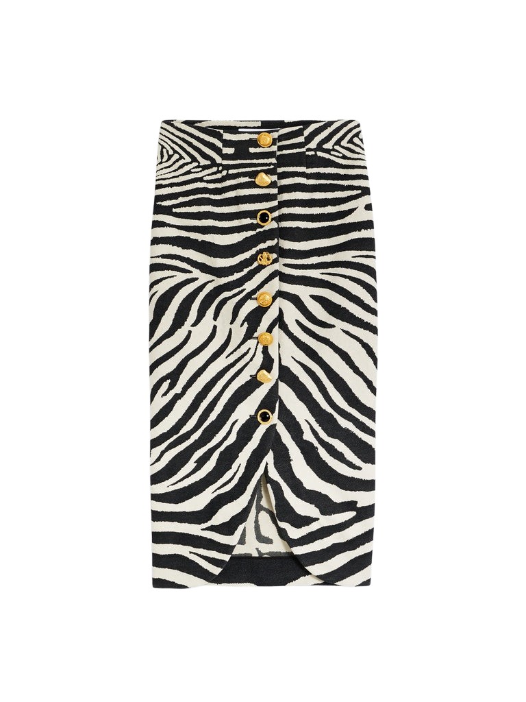 Schiaparelli Zebra Midi Skirt