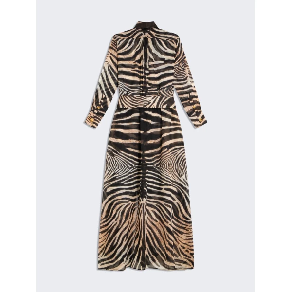 Schiaparelli Zebra Shirt Dress Dresses in Schiaparelli Authentic Luxury Fashion at Coveti