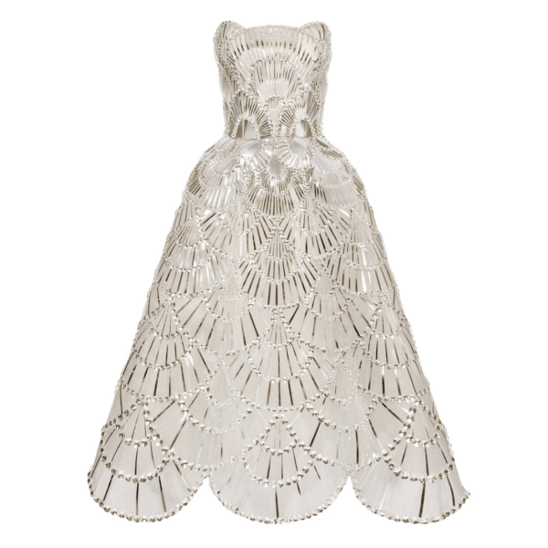 Oscar de la Renta Sequin & Crystal Scallop Embroidered Gown - Oscar de la Renta Dresses - American Couture - Shop at Coveti