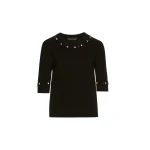 Oscar de la Renta Sequin Floret Trim Pullover - Oscar de la Renta Knitwear - American Couture - Shop at Coveti