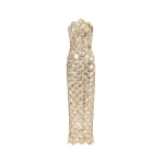 Oscar de la Renta Sequin Scallop Embroidered Gown - Oscar de la Renta Dresses - American Couture - Shop at Coveti