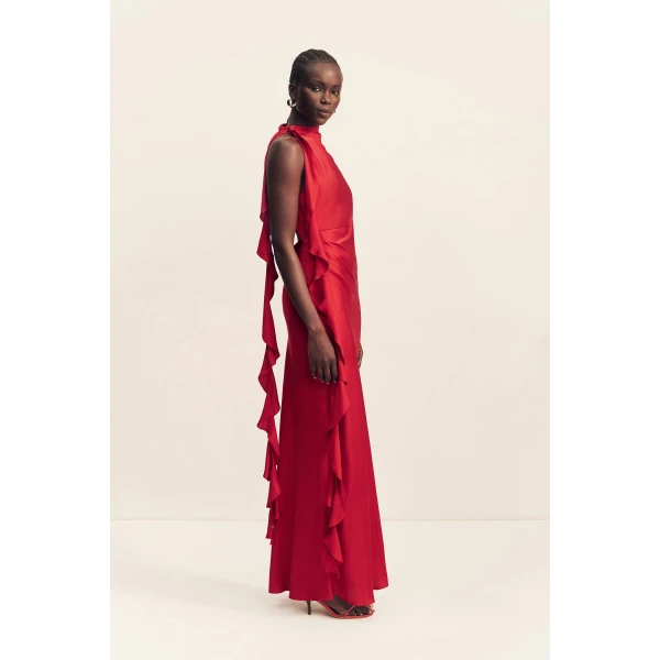 Shona Joy Agnes Draped Ruffle Maxi Dress - Shona Joy Dresses - Australian Designer Fashion at Coveti