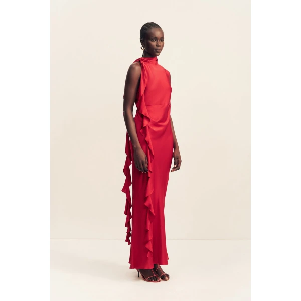 Shona Joy Agnes Draped Ruffle Maxi Dress - Shona Joy Dresses - Australian Designer Fashion at Coveti