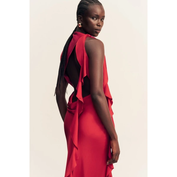 Shona Joy Agnes Draped Ruffle Maxi Dress - Shona Joy Dresses - Australian Designer Fashion at Coveti
