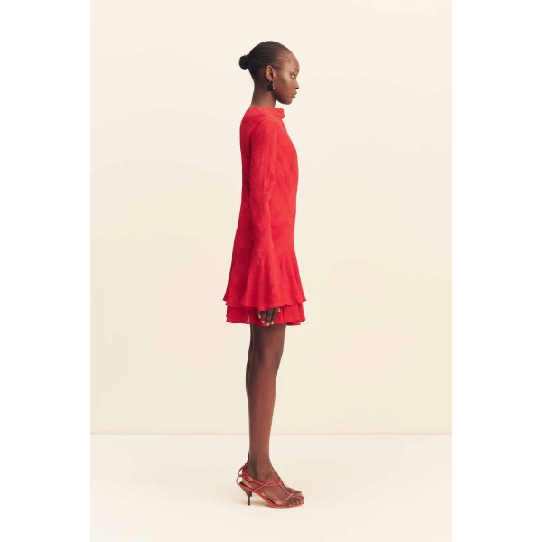 Shona Joy Bowery Long Sleeve Ruffle Mini Dress - Shona Joy Dresses - Australian Designer Fashion at Coveti