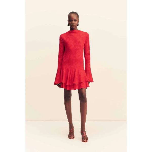 Shona Joy Bowery Long Sleeve Ruffle Mini Dress - Shona Joy Dresses - Australian Designer Fashion at Coveti