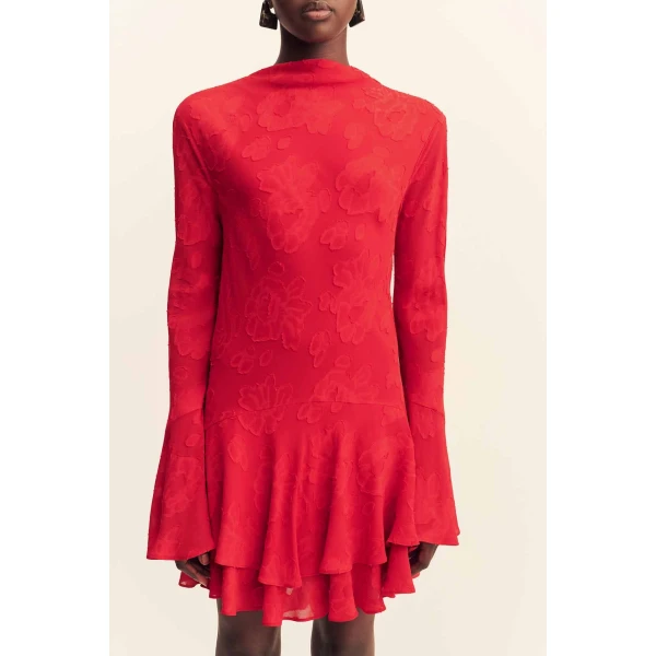 Shona Joy Bowery Long Sleeve Ruffle Mini Dress - Shona Joy Dresses - Australian Designer Fashion at Coveti