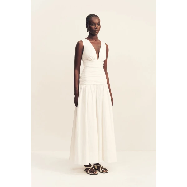 Shona Joy Campbell Gathered Maxi Dress - Shona Joy Dresses - Australian Designer Fashion at Coveti