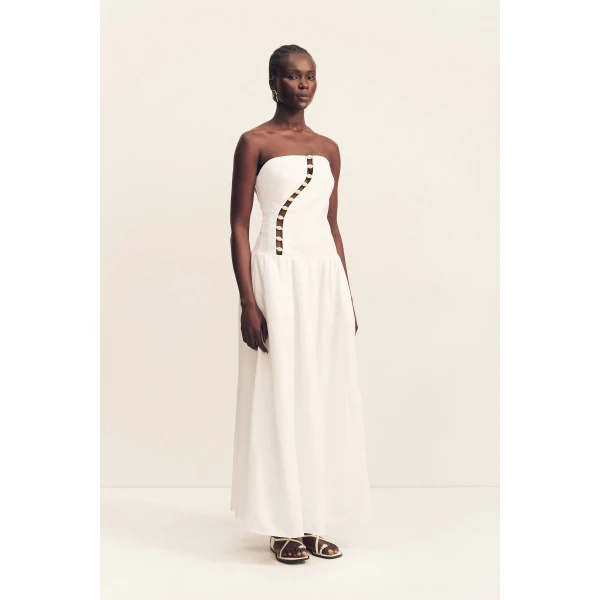 Shona Joy Effie Strapless Cut Out Maxi Dress - Shona Joy Dresses - Australian Designer Fashion at Coveti
