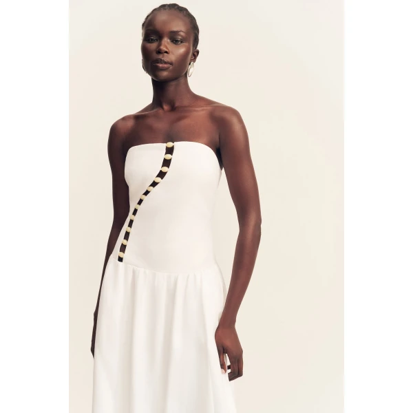 Shona Joy Effie Strapless Cut Out Maxi Dress - Shona Joy Dresses - Australian Designer Fashion at Coveti