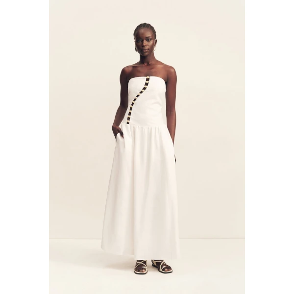 Shona Joy Effie Strapless Cut Out Maxi Dress - Shona Joy Dresses - Australian Designer Fashion at Coveti